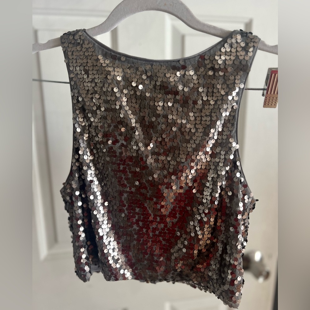 Express sequined crop top